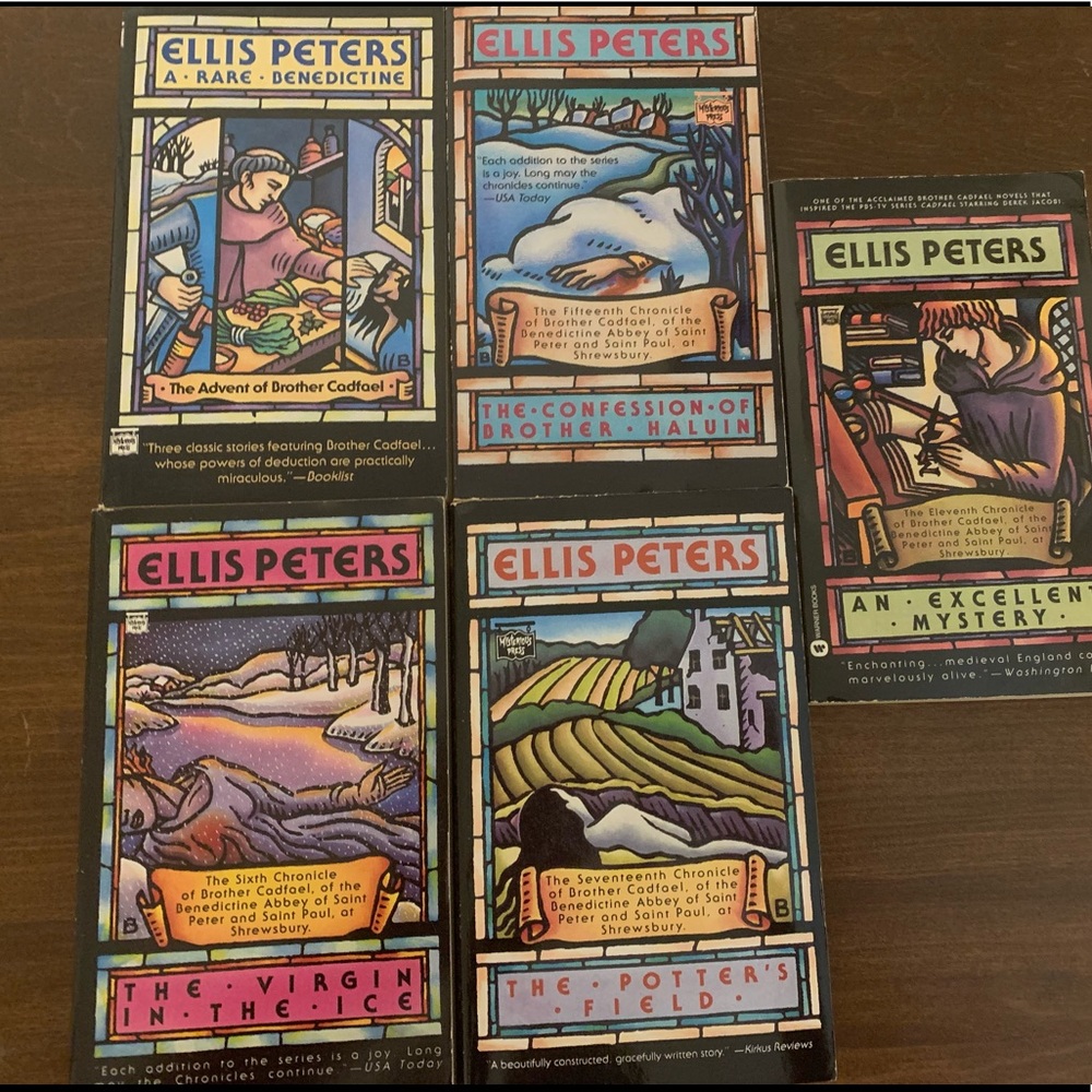 Brother Cadfael mystery book bundle 1990s vintage cover art from PBS TV series